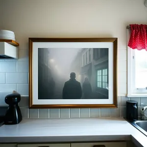 dark academia kitchen mockup example 4